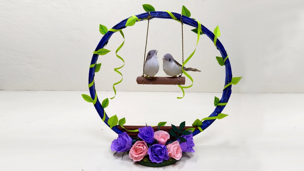 Diy Home decoration from waste Paper / News Paper Craft Ideas / Bird House Craft Ideas