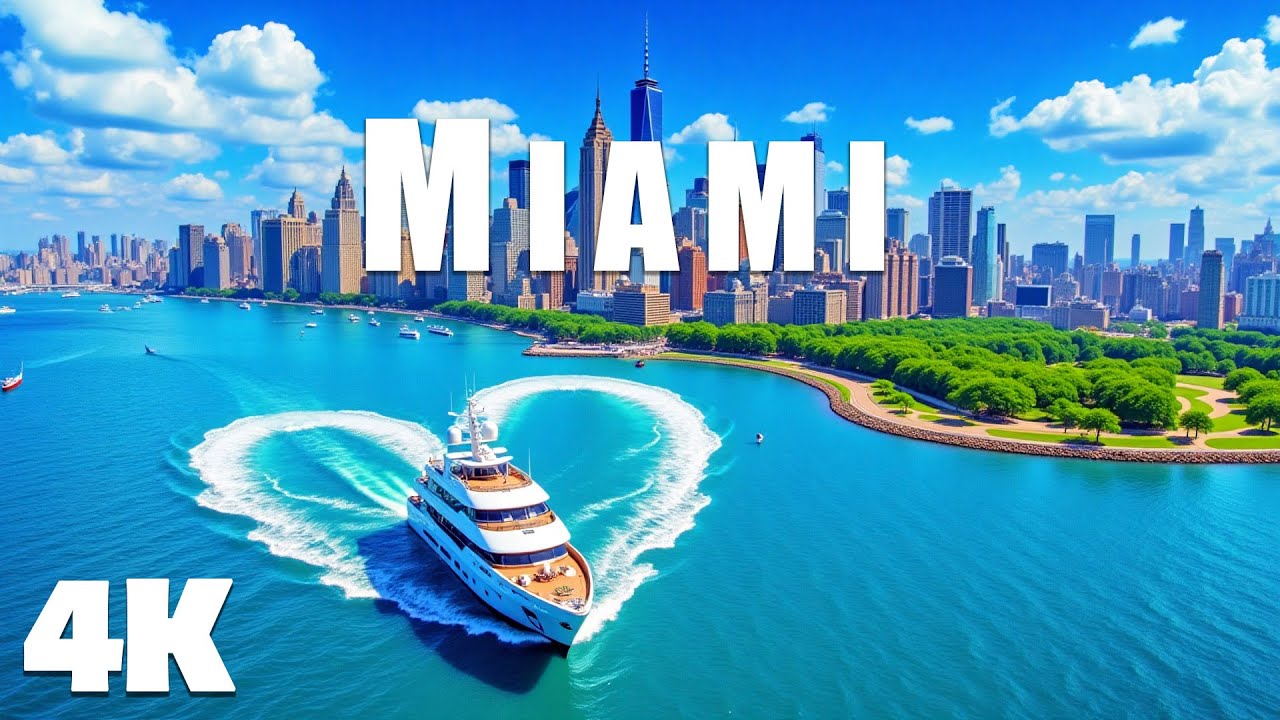 [4K] Miami City of Dreams 🌟 Discover Tropical Beach Paradise & Iconic City Vibes With Deep House