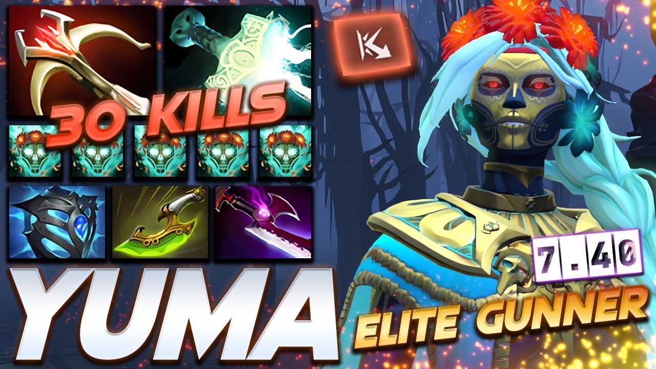 [7.40] Yuma Muerta Elite Carry - Dota 2 Pro Gameplay [Watch & Learn]
