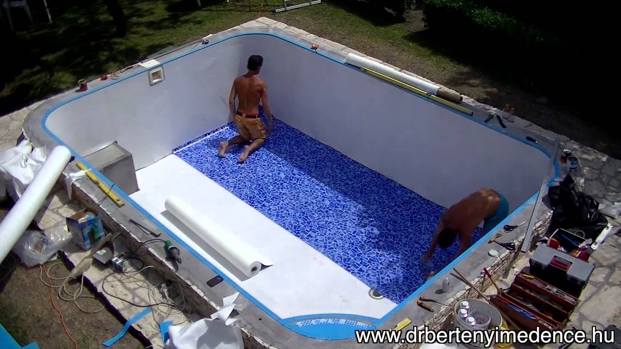 Medence &eacute;p&iacute;t&eacute;s - zsalukő - beton - f&oacute;lia