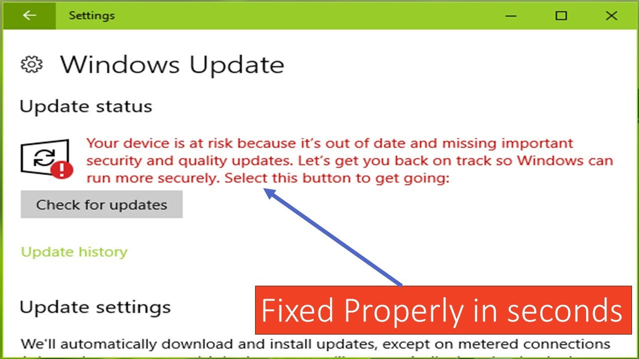 Your device is at risk because it's out of date and missing important security and quality updates 1