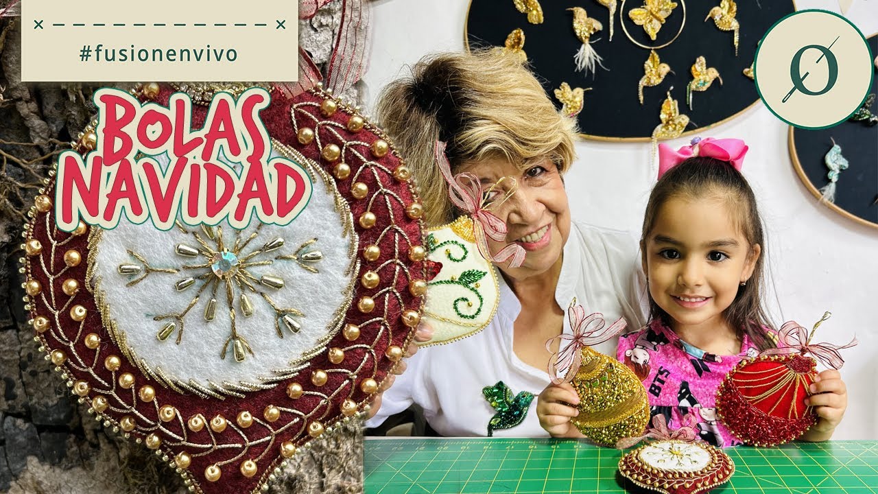 Bolas navideñas en pedrería ✨🧵 | P.T. 1 | Rosario Fusión