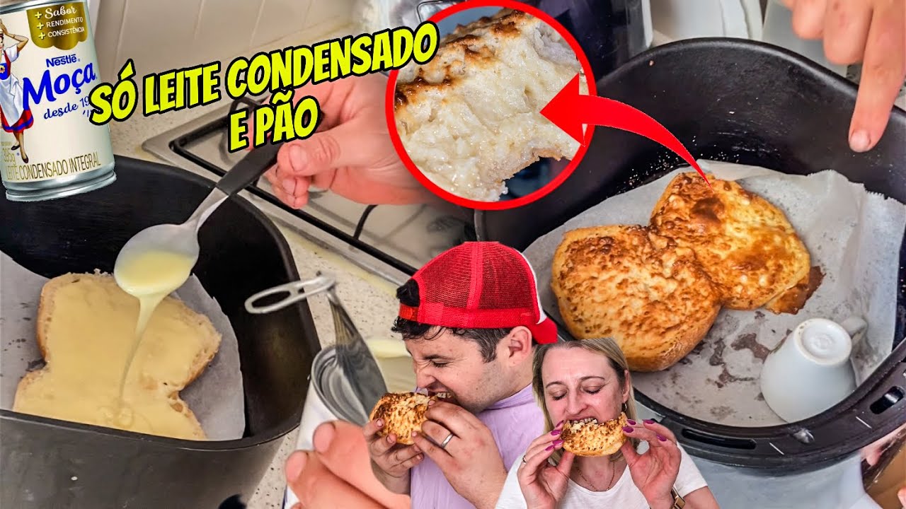 SÓ COLOCAR LEITE CONDENSADO NO PÃO E COLOCAR NA AIRFRYER! SÓ COMO ISSO AGORA