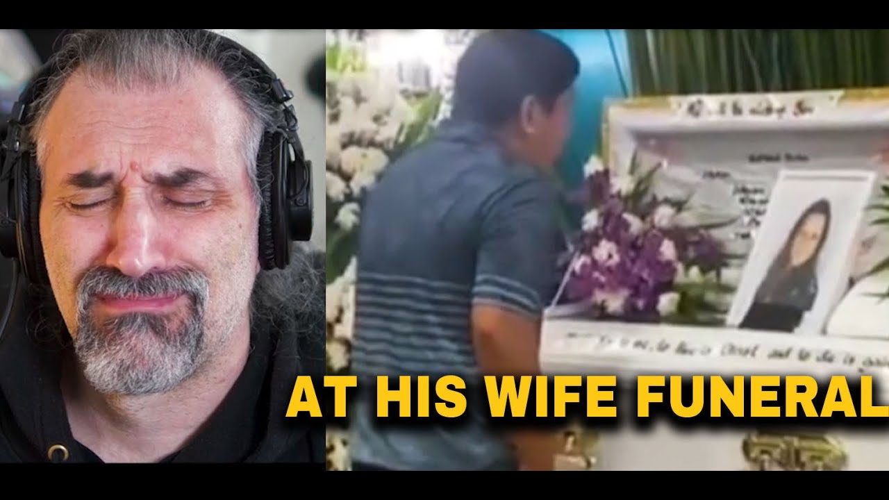 Brave Filipino man Singing At HIS WIFE'S FUNERAL