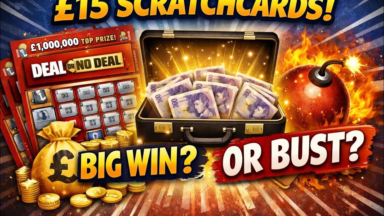 £15 Scratchcard Session – Deal or No Deal SHOCK Result!