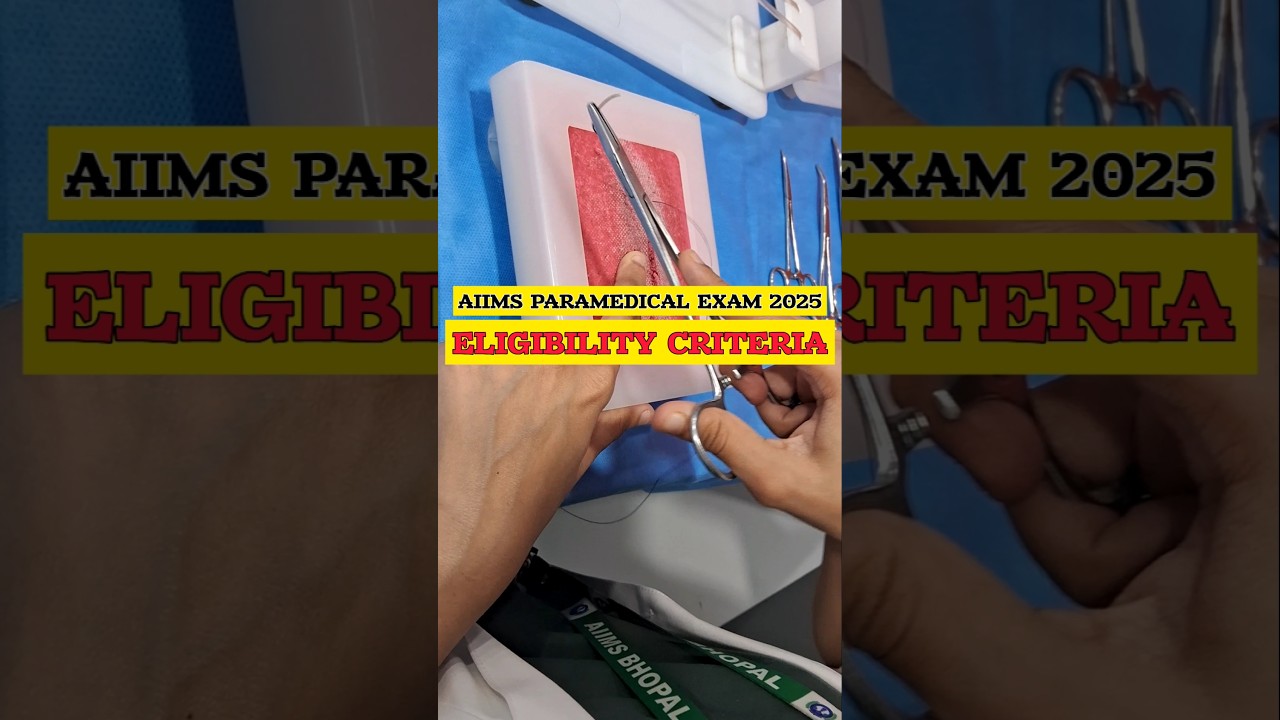 AIIMS Paramedical Exam 2025 Eligibility Criteria #aiimsparamedical #aiims #paramedical#neet#neet2025