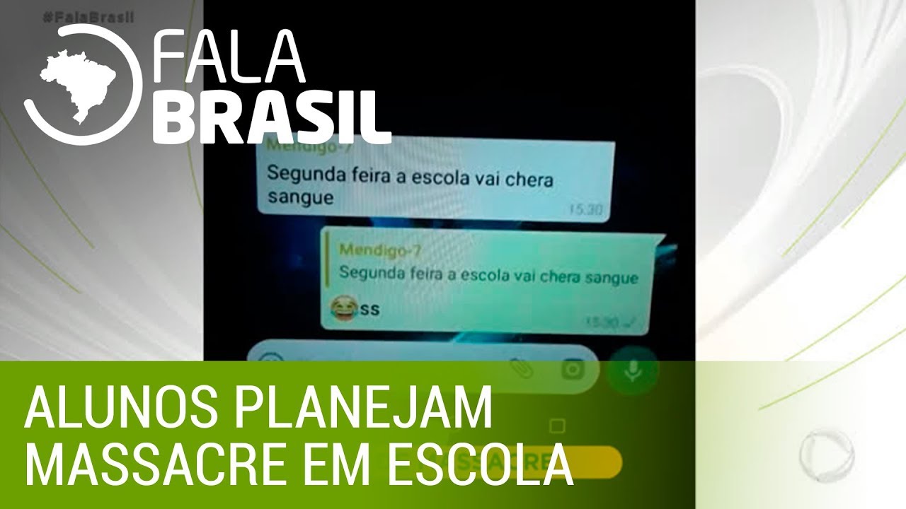 Alunos trocam mensagens e planejam massacre em escola