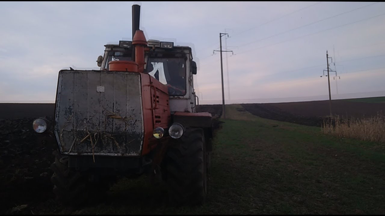 Пахота на ХТЗ Т-150К ПЛН 5-35) 11.04.2018