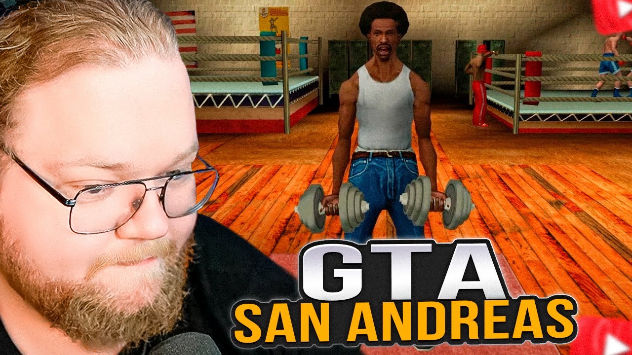T2x2 ВПЕРВЫЕ ИГРАЕТ в GTA SAN ANDREAS #2