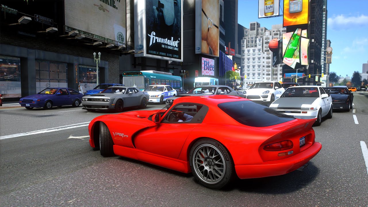 GTA 5: Liberty City Remastered — Heavy Traffic Mod & Photorealistic Graphics 4K Gameplay On RTX 4090