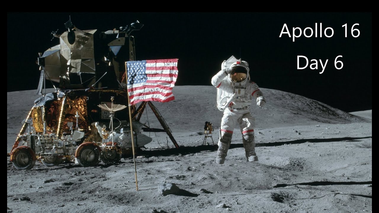 Apollo 16 Full Mission (Day 6) - Moon Walk 1