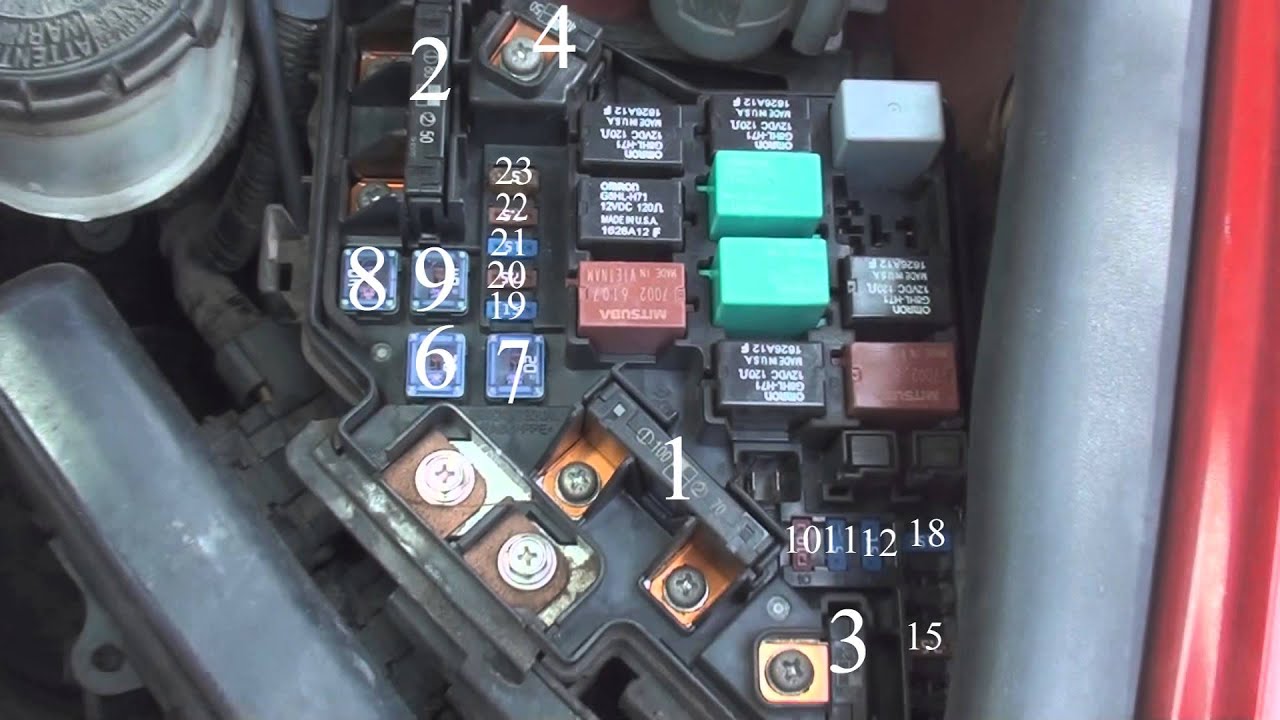 fuse diagram honda civic 2006- 2011