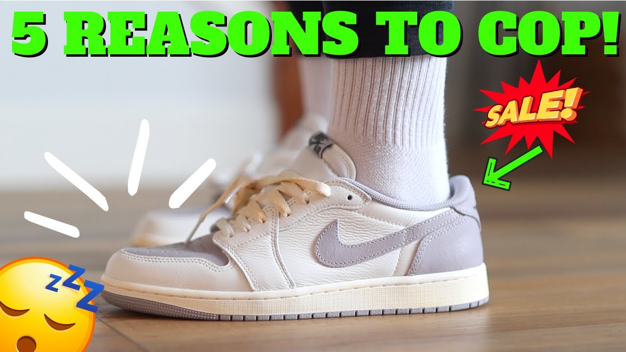 5 Reasons To Cop These Sleepers! Air Jordan 1 Low OG Sail Atmosphere Grey