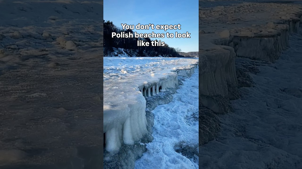 The Baltic Sea has frozen over. Winter magic in Sopot. #poland #sopot #gdansk #winter #beach #travel