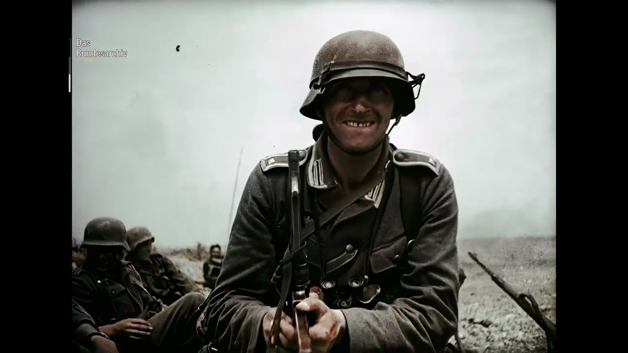 Редкие кадры боевых действий немецкой армии 1942 года.