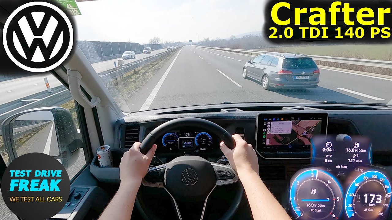 2025 VW Crafter 2.0 TDI 140 PS 🚐 TOP SPEED POV Drive + Fuel Consumption Test
