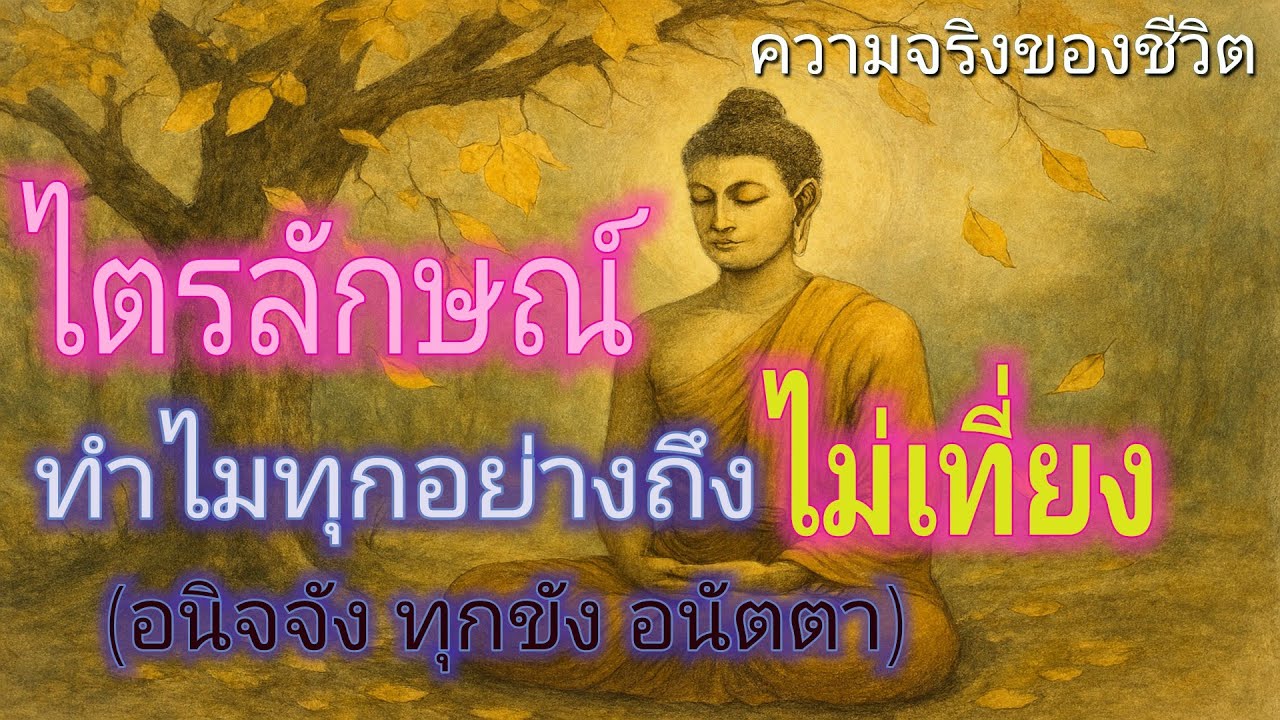 ไตรลักษณ์ : ทำไมทุกอย่างถึงไม่เที่ยง (อนิจจัง ทุกขัง อนัตตา) | ความจริงของสรรพสิ่ง | ฟังธรรมะก่อนนอน