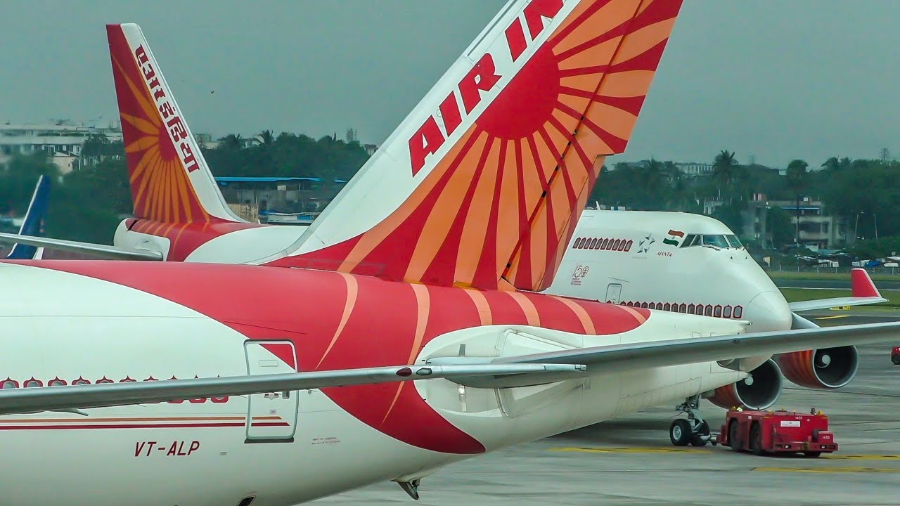 40 Minutes of AIR INDIA Airbus & Boeing fleet at Mumbai Airport | 747 777 787