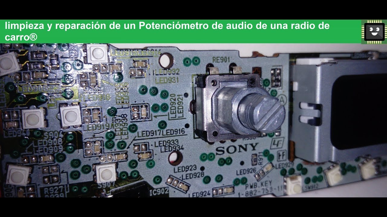 limpieza y reparación de un Potenciómetro de audio de una radio de carro®