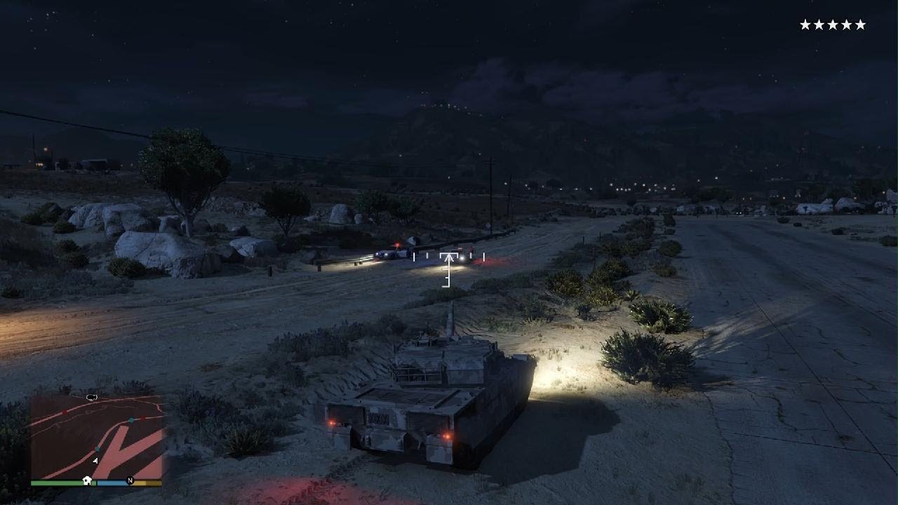 Grand Theft Auto V Long Tank rampage battle with Trevor