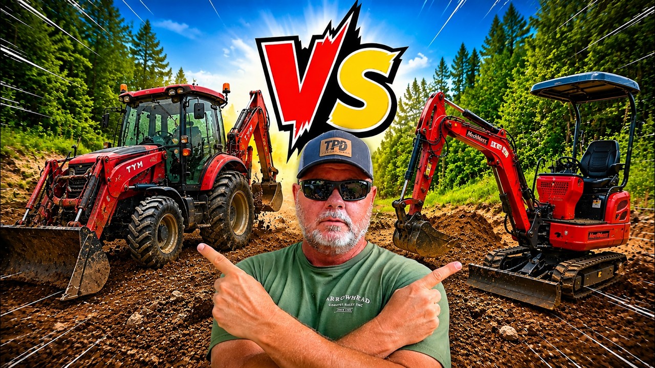 1.4 ton Mini Excavator vs Tractor Backhoe