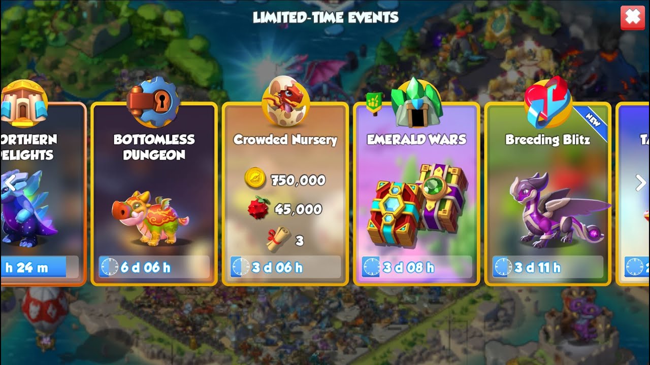 #DML Breeding Blitz - Emerald Wars - Spending Gems Events - Dragon Mania Legends