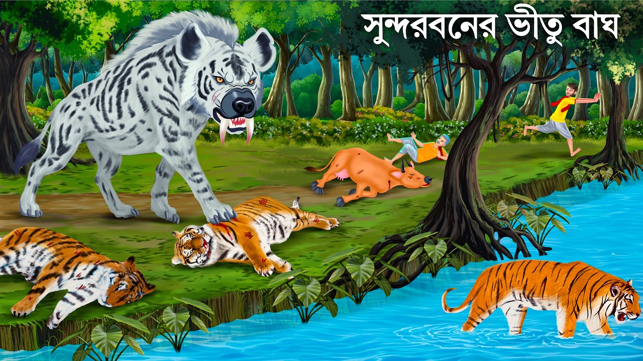সুন্দরবনে সাদা হায়না ও বাঘ | Sundarban Cartoon | SADA HYENA | Bhuter Cartoon | Notun Bangla Golpo