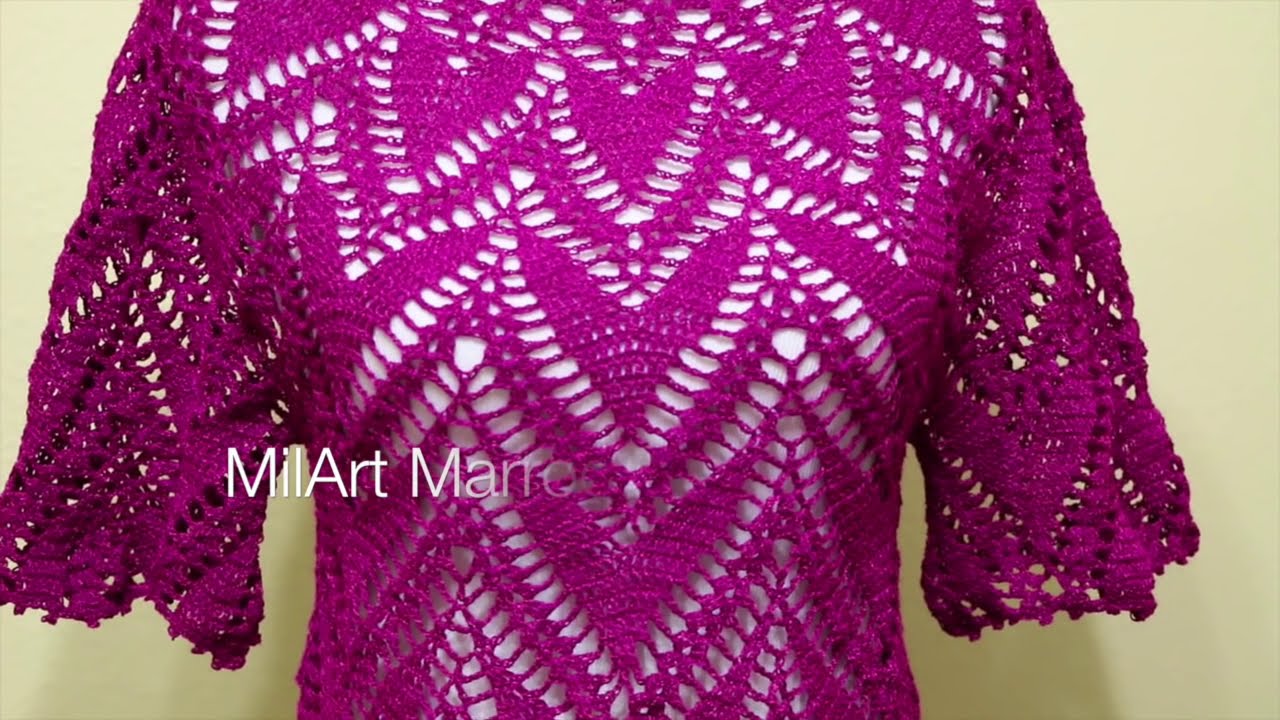 Blusa Crochet Corazones paso a paso # 1