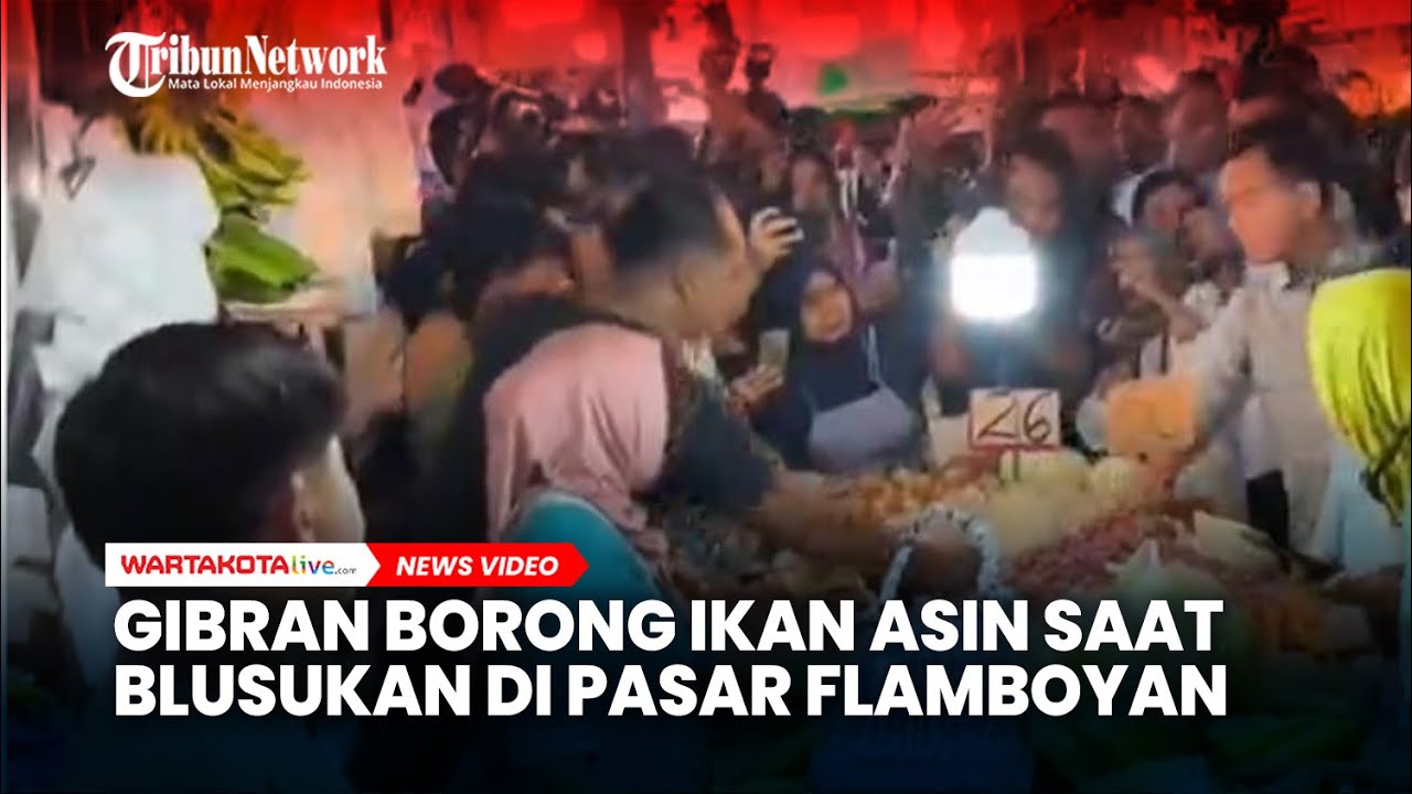 Gibran Borong Ikan Asin Saat Blusukan di Pasar Flamboyan! Warga Antusias Menyambutnya
