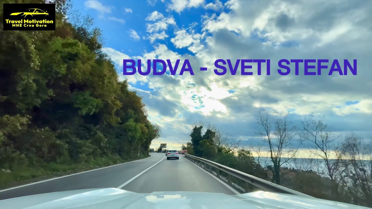 Vožnja od BUDVE do SVETOG STEFANA i MILOČERA u Decembru 2025 - BUDVA to Sv STEFAN Road Trip in 4K