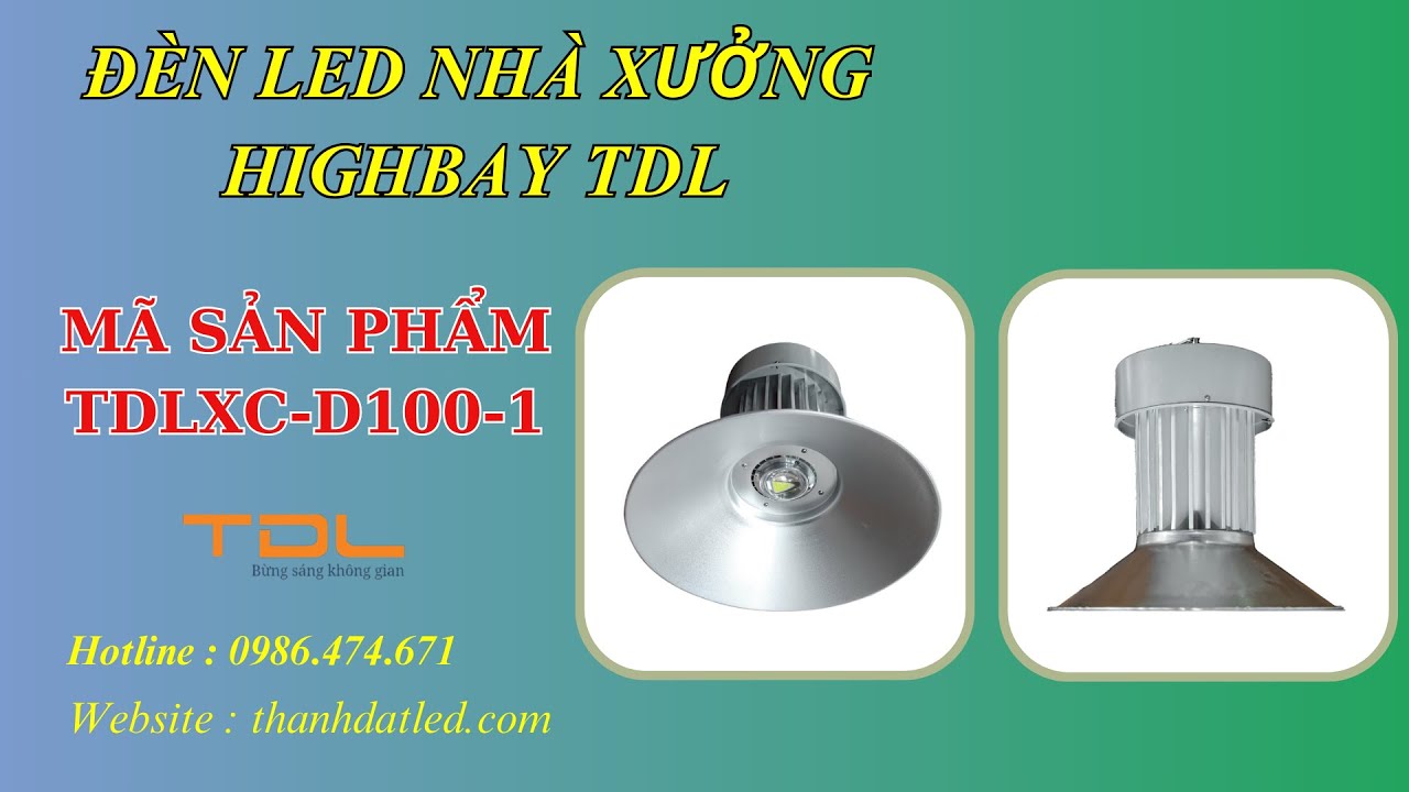 Đèn Led Nhà Xưởng Highbay UFO 50w 60w 80w 90w 100w (TDLXC-100) : Philips - Bridgelux - Done 2024