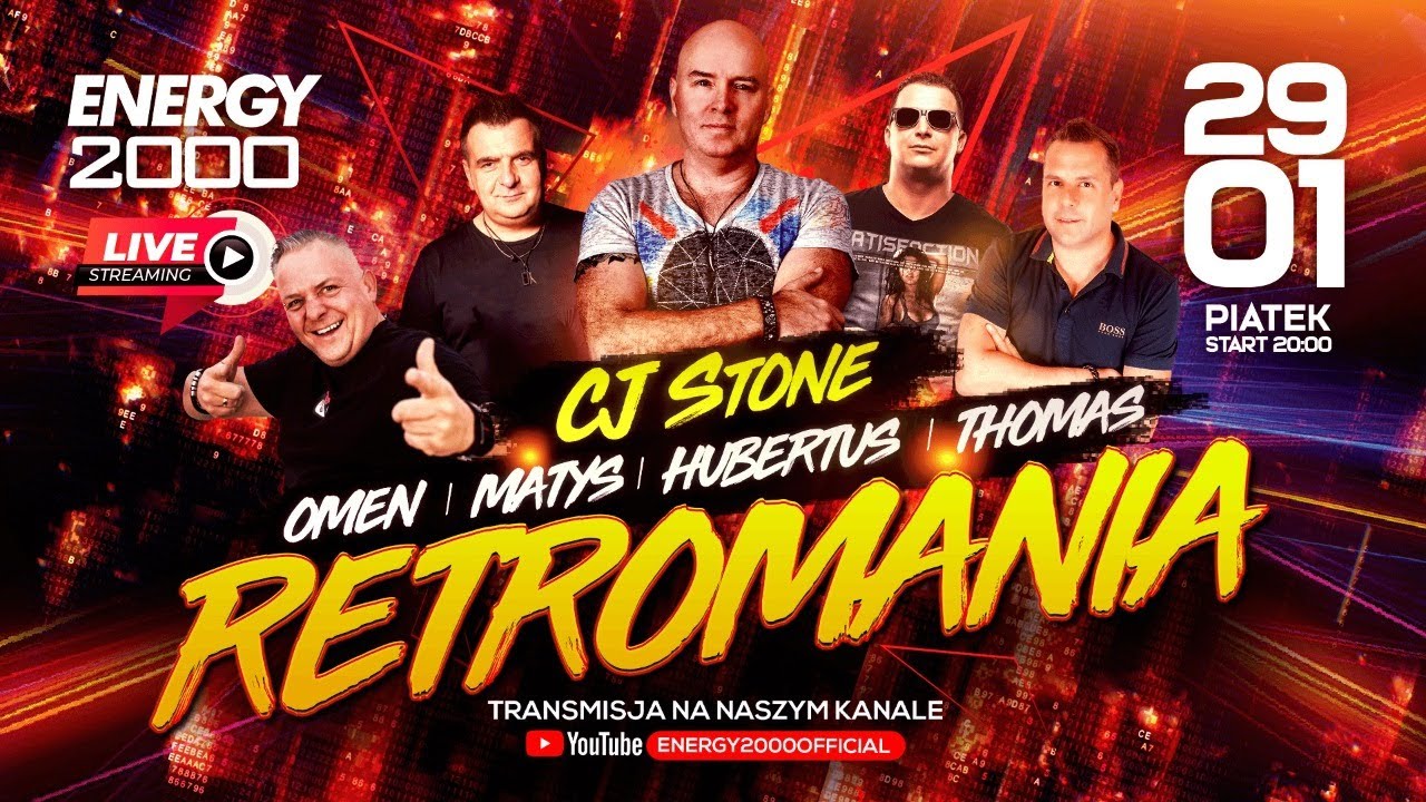 LIVE STREAM #PT.29.01 ENERGY 2000 pres. RETROMANIA ★ CJ STONE/ OMEN/ MATYS/ HUBERTUS/ THOMAS