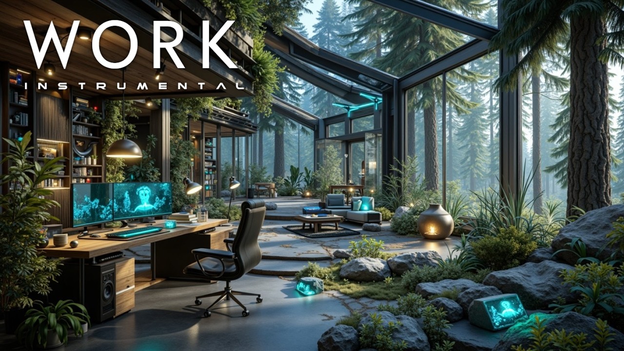 Музыка для глубокой работы | Атмосфера лесного офиса для продуктивности