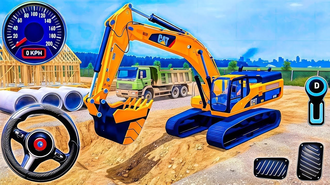 🚨 JCB City Road Construction Simulator 3D🚧 - Android Gameplay