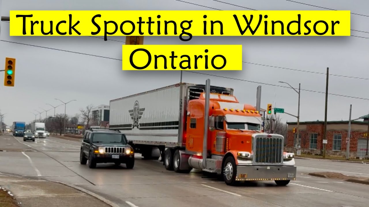 Truck Spotting in Windsor, Canada #12🇨🇦 #bigrig #trucker #truckdriver #heavytruck