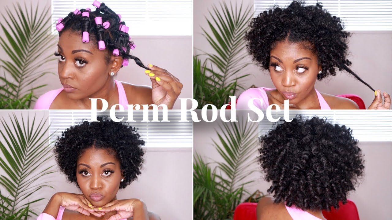 Perm Rod Set on Short Natural Hair