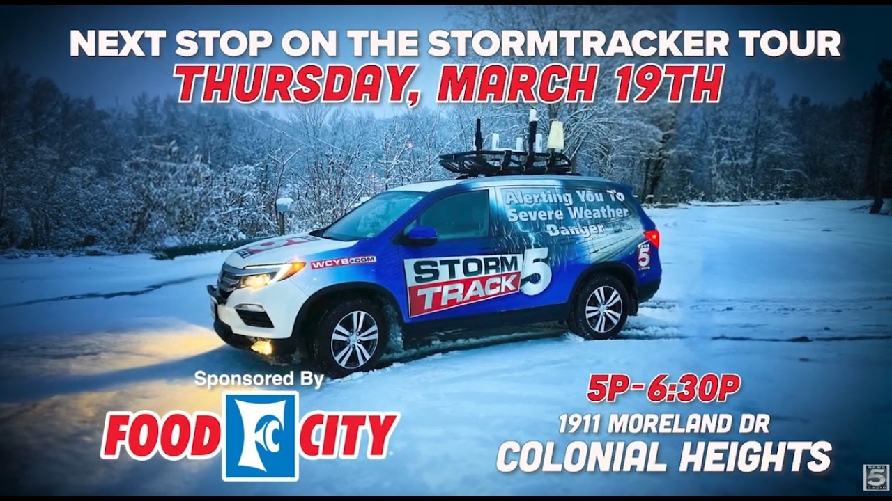 В четверг тур StormTracker Tour отправится в Колониал-Хайтс.