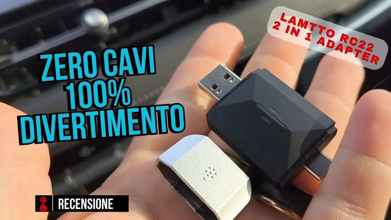 LAMTTO RC22 - BASTA CAVI in auto! CarPlay e Android Auto senza fili, fluido e rapidissimo all'avvio