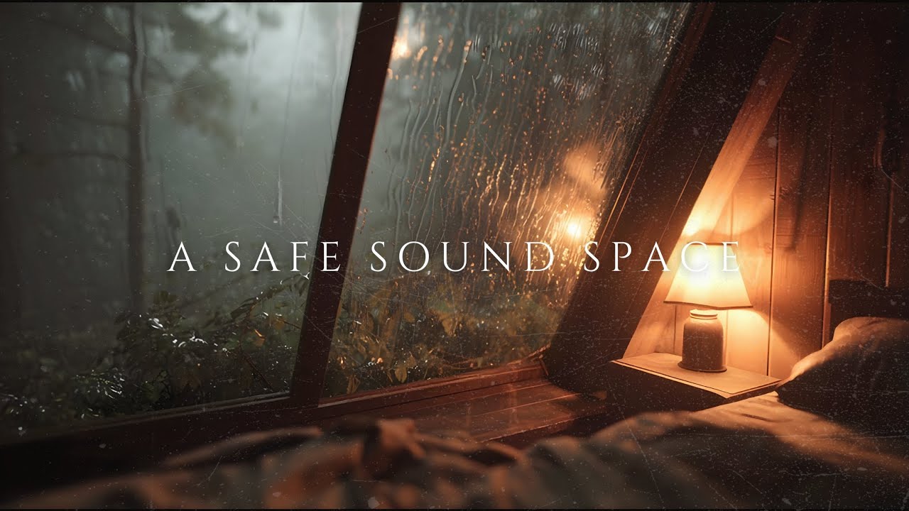 A Safe Sound Space to Rest | Brown Noise + Rain Sounds for Emotional Calm