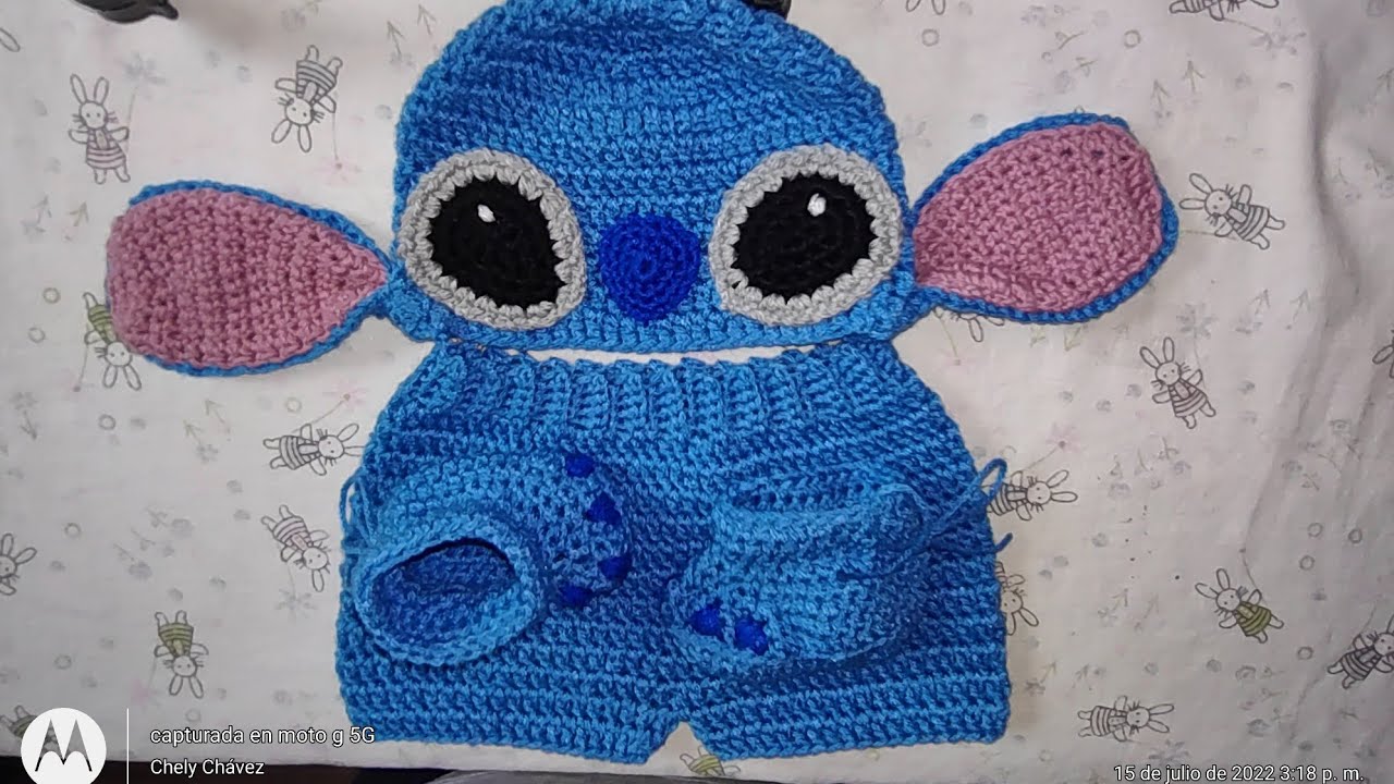 Lindo Gorrito conjunto Stich tejido a crochet ganchillo. #crochet #ganchillo #tejido #viral