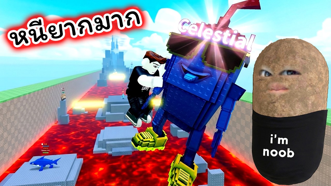 พาพริก Celestial หนีลาวาที่ยากระดับสูงสุด Roblox Survive LAVA for Brainrots