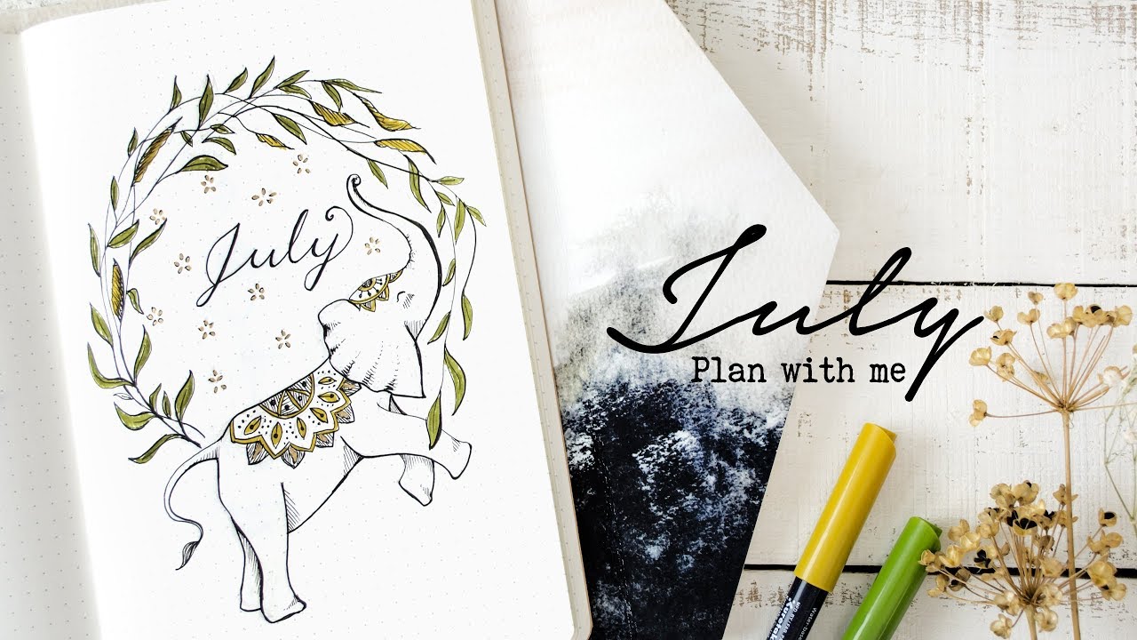 Plan with me | July 2018 Bullet Journal Setup | Vintage Storybook