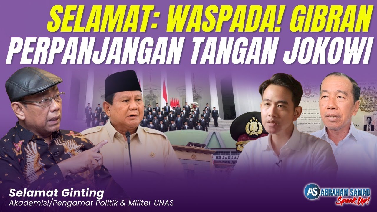 Selamat Ginting: Waspada! Gibran Perpanjangan Tangan Jokowi | #SPEAKUP