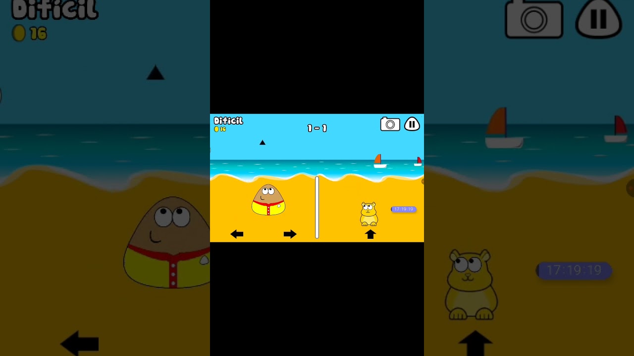 Jugando con pou T4 E5: Jet pou 40 puntos y Beach bolley en diferentes niveles 2 (Leer descripcion)