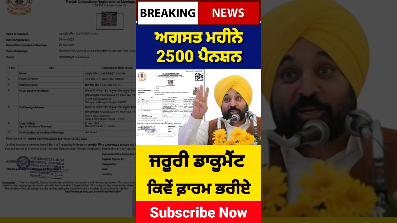 ਬੁਢਾਪਾ ਪੈਨਸ਼ਨ 2500, #2500pension #pensionscheme #pension #shorts #reels