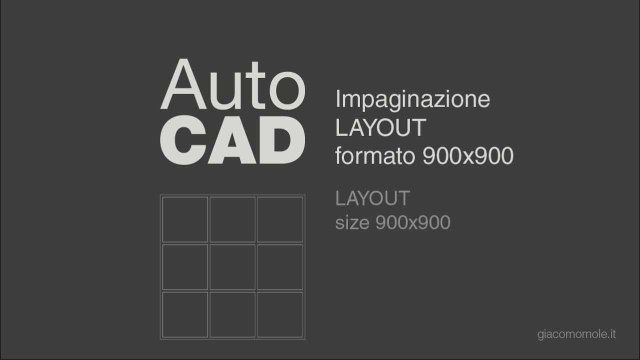 AutoCAD - Impaginazione layout 900x900 mm