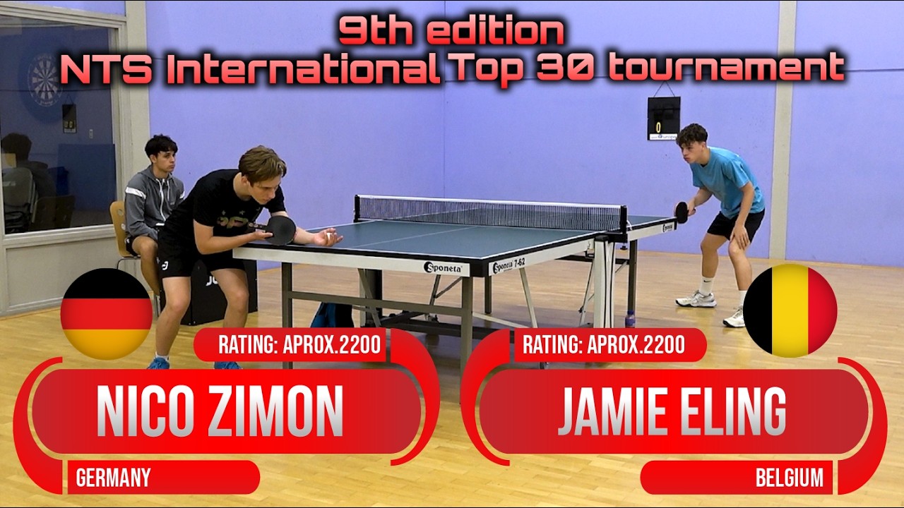 9th edition NTS int. tournament Nico Zimon vs Jamie Eling #sports #卓球