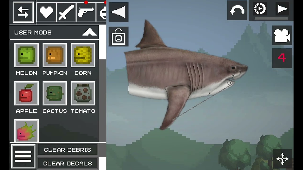 How to make a megalodon in melon sandbox