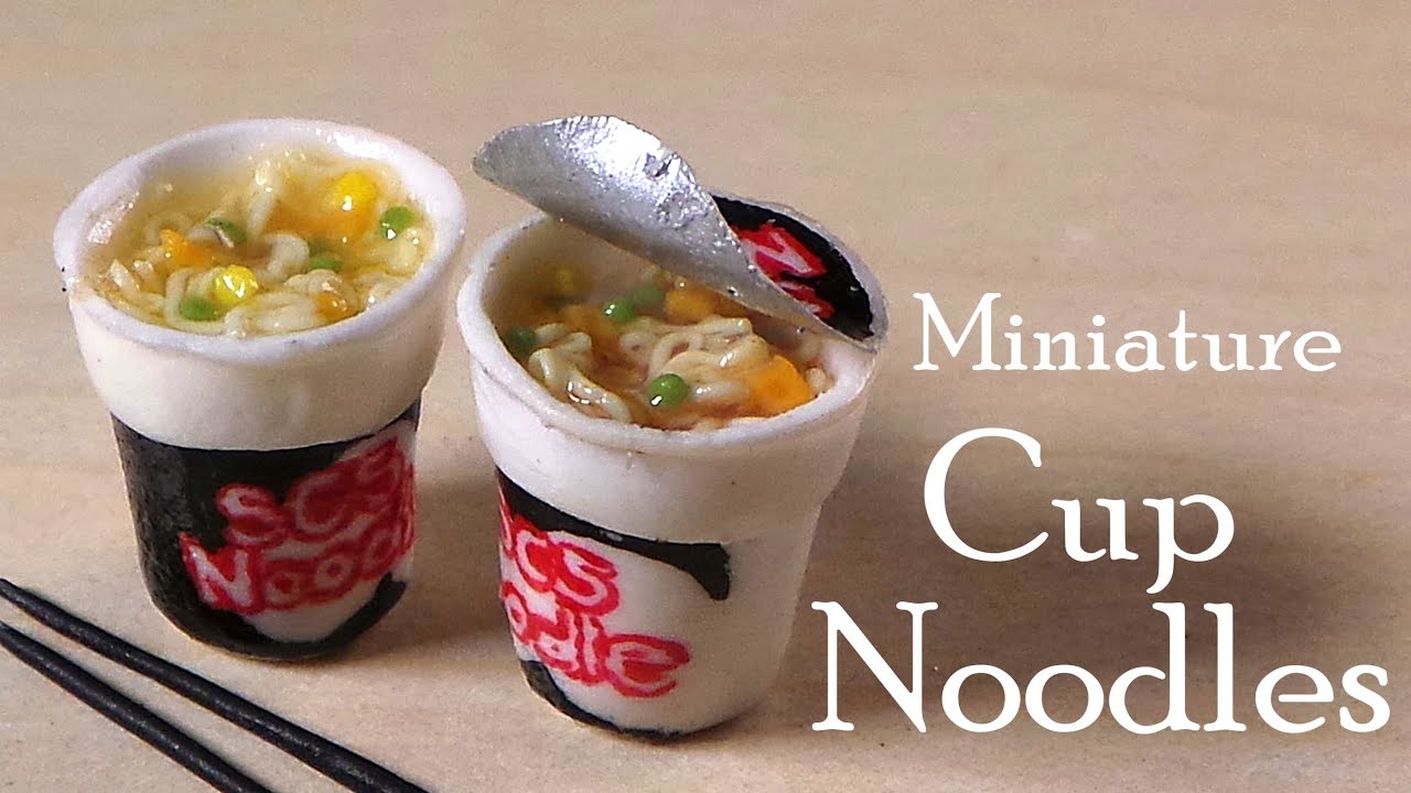 Miniature Cup Noodles / Instant Noodles - Polymer Clay Tutorial