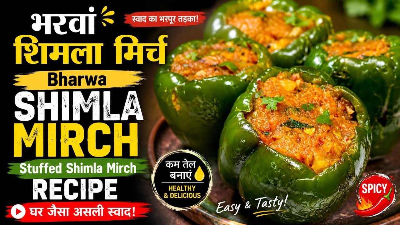 भरवां शिमला मिर्च ऐसे बनाएंगे तो सब उंगलियां चाटते रह जाएंगे | Stuffed Capsicum | Lunch Box Recipe